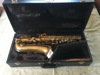 Vintage 1946 Buescher Aristocrat BIG B Alto sax True Tone 312468 PLAYS 3