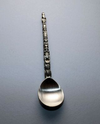 Totem Pole Spoon,  Souvenir Spoon,  Fine Pewter,  By Boma Canada,  4 " Long