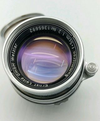 Vintage LEICA Leitz Summicron 50mm F2 Lens in LIKE 3