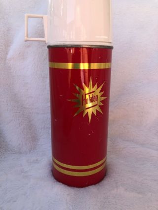 Vintage “holiday” Limited Edition Red Thermos 0.  45 Liters Made In England