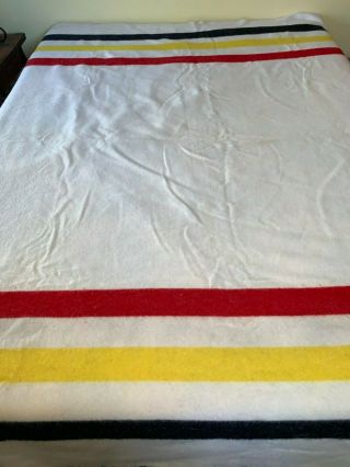 Vintage Faribo Faribault Woolen Mill 75x90 Full Queen Size Blanket Wool Stripes