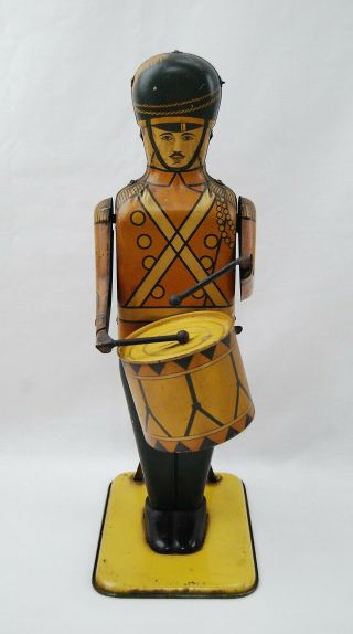 Vintage Wolverine No.  27 Drum Major Tin Litho Wind Up Soldier Toy