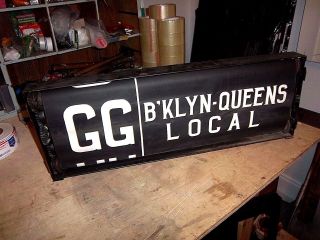 Vintage Nyc Subway Sign Complete Ny 3 Route Roll Sign & Box Collectible Transit