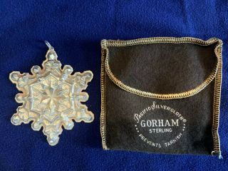 1971 Gorham Sterling Silver Snowflake Christmas Ornament & Case