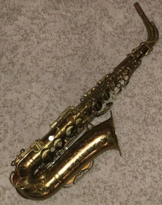 Vtg 1950 - 51 The Martin Alto Saxophone SAX & Case Elkhart Indiana 174 3