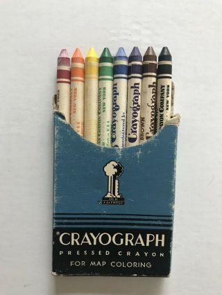 Vintage Crayograph Pressed Crayon For Map Coloring The American Crayon Company