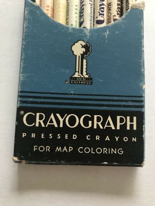 Vintage Crayograph Pressed Crayon for Map Coloring The American Crayon Company 2