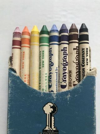Vintage Crayograph Pressed Crayon for Map Coloring The American Crayon Company 3