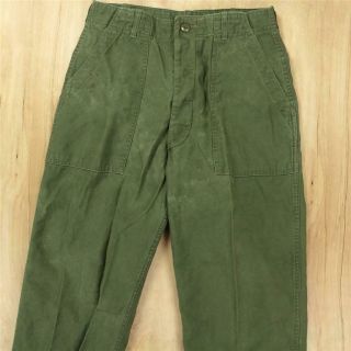Vtg Og - 107 Military Pants Aprrox 30 X 30 Actual Patch Pockets Field Army Distres
