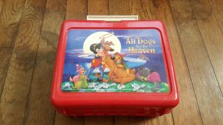 All Dogs Go To Heaven 1990 Plastic Lunchbox No Thermos