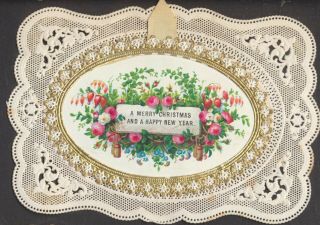C11348 Victorian Goodall Xmas Card: Lifting Chromo,  Pigs Mourning Boar