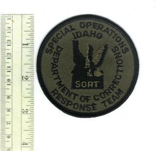 Idaho Id Dept.  Of Corrections Sort Special Operations Response Team Patch -
