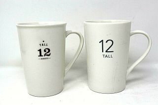 Starbucks 2010 & 2011 Coffee 12 Tall 12oz Mugs Cup Set Of 2 1 Matte 1 Glazed