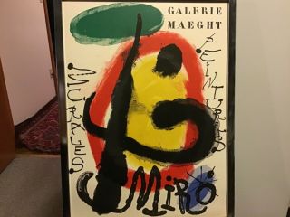 Joan Miro,  Orig.  Lithograph Poster Art Painting Galerie Maeght Abstract Biomorphic