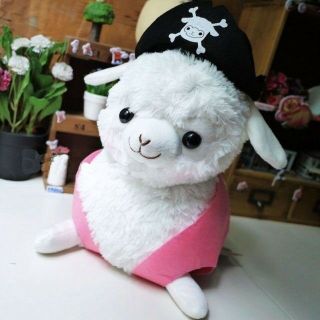 Hot White Japan Llama Alpaca Vicuna Arpakasso Alpacasso Pirate Style Cushion Toy