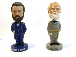 Robert E Lee And Ulysses S.  Grant Civil War Bosley Bobber Bobbleheads