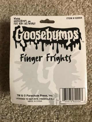 RARE Vintage Goosebumps Finger Frights Skull head Rings 3