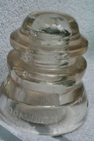 Glass Insulator Cd 152 Dominion 42 With Diamond D Light Peach Ref 42 730