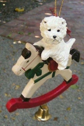 West Highland White Terrier - Westie - Rocking Horse Christmas Tree Ornament