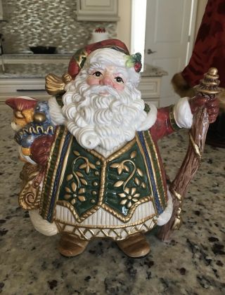 Fitz & Floyd Vintage Santa / Jolly Ole St.  Nick Teapot