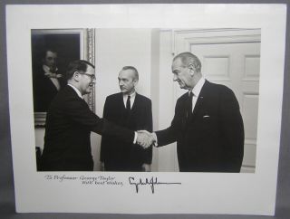 Lyndon B.  Johnson Lbj Professor George Taylor Uw Wa Signed Photos Copies 11 X 14