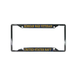 Us Navy Korean War Veteran License Plate Frame For Front Back Of Car Licensed