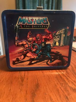 Vintage Masters Of The Universe He - Man Skeletor Beast Man 1983 Metal Lunch Box
