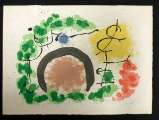 Joan Miró Lithograph Signed Numbered Le Lézard Aux Plumes D 