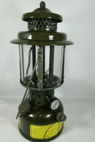 Old Vintage Coleman Usa Army Petrol ? Lantern Camping Fishing Lamp.