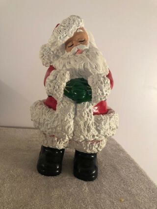 Vintage Atlantic Mold 16 " Winking Santa Claus Ceramic