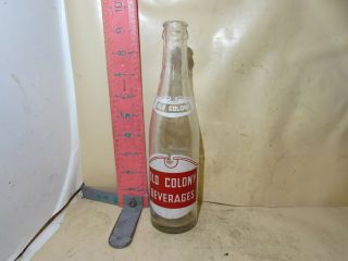 Old Colony Soda Bottle - By Orange Crush,  10 Oz Glass Bottle - No Damage