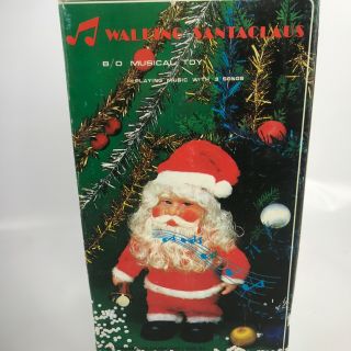 Walking Santa Claus Vintage Musical Ringing Bell Box 2