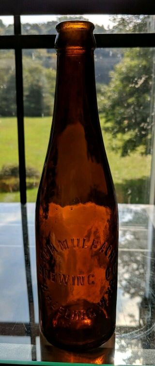 Vintage Amber Schmulbach Brewing Co Beer Bottle Wheeling Wv West Virginia