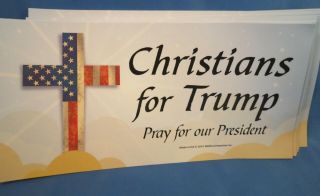 Of 20 Christians For Trump 2020 Patriotic Cross Sticker God Christ