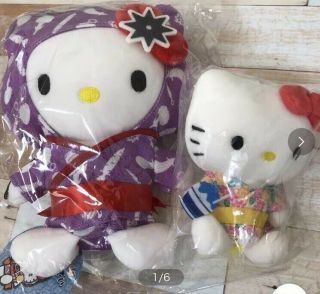 Rare Sanrio Hello Kitty Ninja And Kimono Plush Doll Pa58