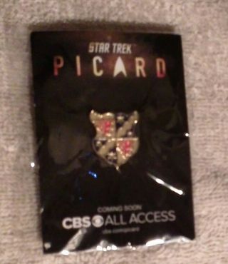 Star Trek Picard Family Crest Pin Rare Nycc Comic Con Cbs Access,