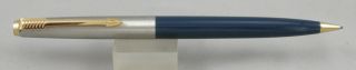 Parker 45 Navy Blue & Stainless Steel W/gold Trim.  9mm Pencil - Usa - 1960 