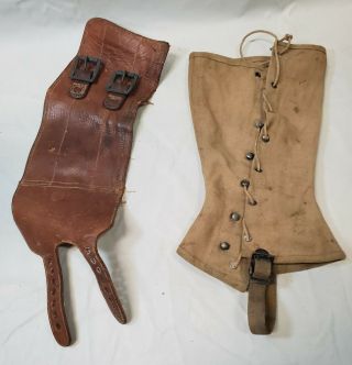 Vintage 1943 Wwii Gregory & Read Co Nxsx 2466 Boot / Leg Cover & Buckle Boot Top