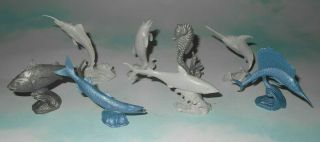 1960s Marx Deep Sea Play Set Plastic Fish Set Of 8 Different Figures