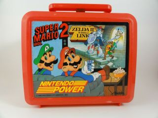Vintage 1989 Nintendo Power Mario Bros 2 Zelda Ii Link Aladdin Lunch Box