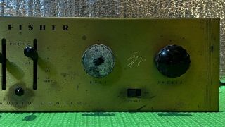 Vintage The Fisher 50 - C - 3 Master Audio Control Tube Preamplifier - Parts/.  Repair 3