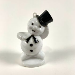 Vintage Rosbro Christmas Snowman Ornament Hard Plastic Candy Container E Rosen 6