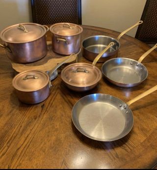 William Sonoma Cookware Copper Vintage Sauté Pan,  Fry Pan Mauviel Cookware