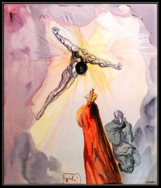 Salvador Dali Apparition Christ Cross Glazed Ceramic Signed Surrealism Artwork 2