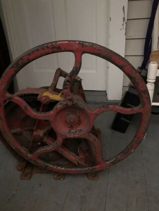 Vintage Braden Winch 20,  000 Pound Winch With Hand Wheel Style Crank