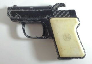 1960s Zee Toys " Police 45 " Mini Toy Cap Gun,  3 " X 2 1/2 " Hong Kong