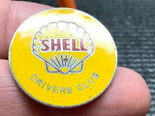 Shell Oil Vintage Large Drivers Club Service Award Pin.