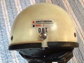 Vintage Harley - Davidson Model C Half Helmet As Found