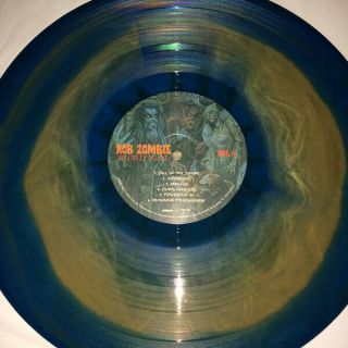 Rob Zombie Hellbilly Deluxe Aqua Green Orange SWIRL RARE Enjoy The Ride vinyl lp 3