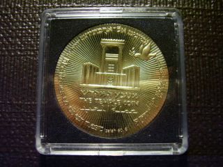Authentic 2018 70 Yrs King Cyrus Donald Trump Jewish Temple Coin Gold Plt.  G 2